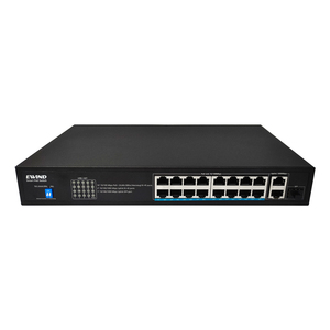 PoE Chuyển 16 Cổng 10/100M + 2 Cổng 10/100/1000Mbps + 1 Quang Gigabit Ethernet Watchdog Nhanh Chóng Chuyển Đổi 200W EW-S1718CFU-AP - Product Image 1