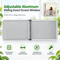 Moustiquaire coulissante rétractable Push-Pull, lavable, anti-animaux, pour patio, balcon, appartement, villa, maison, terrasse