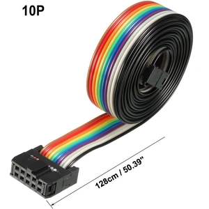Cable Plano de Cobre IDC Rainbow Wire, 10 pines, 128 cm, Paso de 2.54 mm, Tipo B, Nuevo - Product Image 1