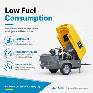 เครื่องอัดอากาศแบบเคลื่อนที่ Atlas Copco รุ่น Xair Series ขนาด 7-40 บาร์ 123-552 แรงม้า - Product Image 2