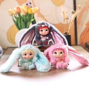 Lindo colgante de gabinete de bebé con cara de vinilo de 15cm, muñeco de juguete de peluche Súper suave, relleno de algodón PP para llavero de cumpleaños, accesorio de bolsa Wakuku - Product Image 1