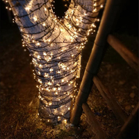 Guirlandes lumineuses solaires de Noël, lumières de Noël d'extérieur, IP65 étanche, 8 modes, LED, décorations de Noël pour arbre, patio, jardin
