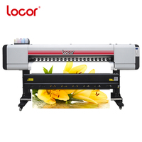 Locor 6ft nueva tecnología uv rollo a rollo de impresora color + blanco + color etiqueta engomada de cristal impresora uv con doble lado de salida