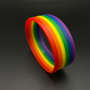 Bracelet en silicone souple et confortable, torsadé, six couleurs, en gros, en stock, pour le Mois de la fierté LGBTQ+, motif homosexualité - Product Image 2