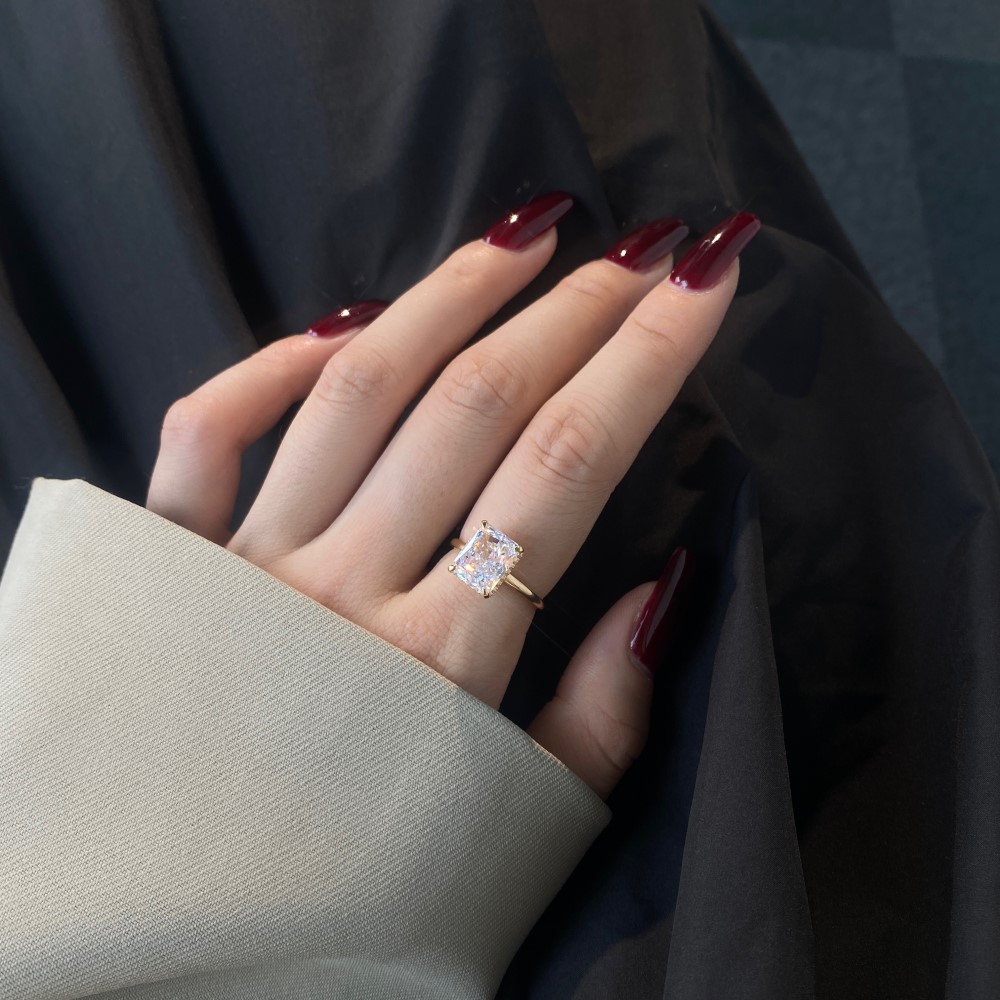 Square Rings for Women - Elegant S925 Sterling Silver
