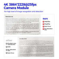 Module de caméra USB avec capteur CMOS IMX415 Hampo, haute définition 2K, grand angle 96 degrés, AF/FF, 30 ips, compression MJPG/YUV, plug & play