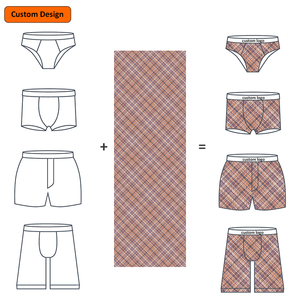 Sous-vêtements pour homme en coton 100% avec logo personnalisé, confortables, respirants, taille européenne ample, boxer court tissé imprimé à haute élasticité pour homme - Product Image 2