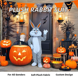 गर्म बिक्री अनुकूलित चरित्र नरम प्लश पशु यूनिसेक्स खरगोश वयस्क या बच्चे के लिए - Product Image 6