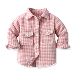 RTS Enfants Chemise à Carreaux Casual Automne Pull Chaud Bouton Manteau Unisexe À Manches Longues <span class=keywords><strong>Plaid</strong></span> Poche - Product Image 5