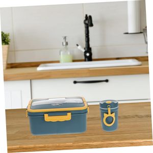 Hot Sale Eco-Friendly Plant Pattern BPA Free Microwaveable Bento <b>Lunch</b> Box <b>Set</b> with Cutlery - Product Image 3