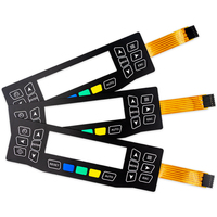 Keyboard Membran On-Off Berlapis Logam PET PC Dengan Lampu Latar LED