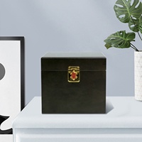 Boîte de rangement en bois noire avec manque d'héroïsme La taille et la couleur du décor à la maison peuvent être personnalisées Matériau écologique