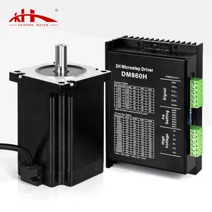 ماتور متدرج الدوران Kaihong 86*86*118مم 2 فاز هجين 3 4 محاور نيما 34 Dm860h متحكم عدة التحكم الرقمي جهاز توجيه 8.5 نانومتر 9 نانومتر مجموعة عزم