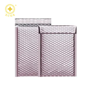 Tùy Chỉnh Phong Bì Rose Gold Bạc Chống Tĩnh Metallized Đồng Kim Loại Bong Bóng Mailer Foil Holographic Gửi Thư Túi