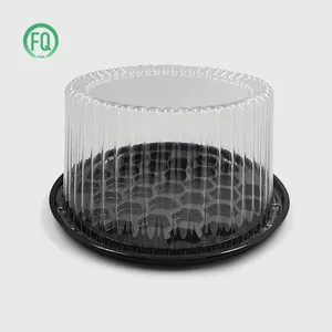 Yüksek kubbe kek plastik saklama kutusu biyobozunur yuvarlak kek kubbe kutusu