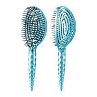 Peigne à dents électroplaqué incurvé haut de gamme pour le cuir chevelu, peigne volumateur pour la couronne de la tête, coffret cadeau.