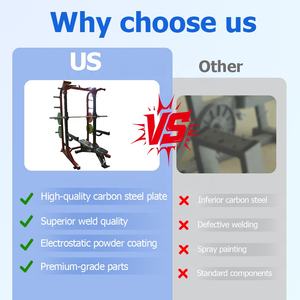 Máquina de <span class=keywords><strong>Gimnasio</strong></span> Multifunción con Rack para Sentadillas, <span class=keywords><strong>Polea</strong></span> Lateral y Jaula, Power Rack de Uso Comercial con Tubo de Acero - Product Image 3