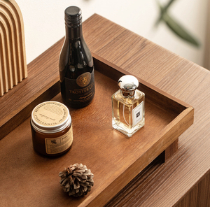 <span class=keywords><strong>Plateau</strong></span> de service rectangulaire <span class=keywords><strong>avec</strong></span> pieds en bois massif, idéal pour le petit-déjeuner, les boissons et le rangement dans la salle de bain. - Product Image 3