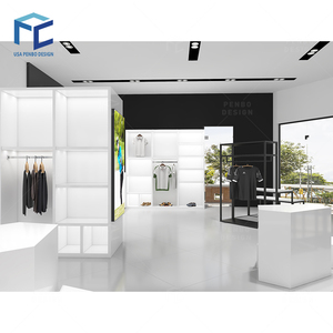 Décoration d'intérieur de golf professionnel personnalisé Mobilier de magasin complet Présentoir de vêtements de golf en verre et métal pour rack PENBO - Product Image 3