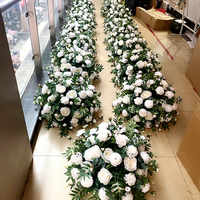 Grands centres de table floraux SMS, boule de fleurs artificielles roses, centre de table de mariage