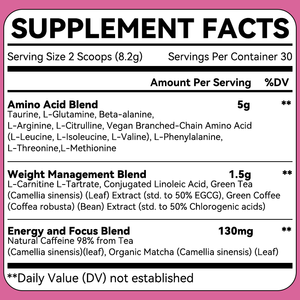 Lifworth Gewichtsbeheersing Energiesupplementen Gym Aminozuren Hardcore Poeder Voor Sport - Product Image 5