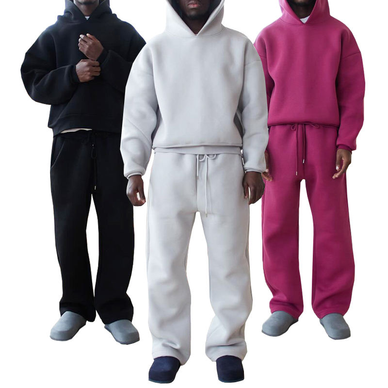 Best Selling Custom Sweat Suits 100% Cotton Oversized Sets for Men