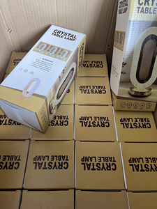 مصباح طاولة كريستالي جديد قابل لإعادة الشحن لغرفة النوم، مصباح ليلي بثلاثة ألوان مع مفتاح لمس لغرفة المعيشة - Product Image 5