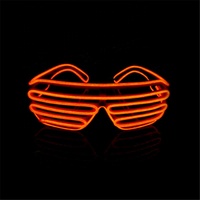 LED-Shutterbrillen mit 4 Blinkmodi, Leuchtende Party-Brillen, EL-Draht Rave-Sonnenbrillen für Konzerte und Clubs, Großhandel