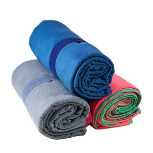 Customized Size Best Quality Best Service Super Absorbent Solid Color 30 Stocked Colors Recycled Microfiber Suede Beach Towels