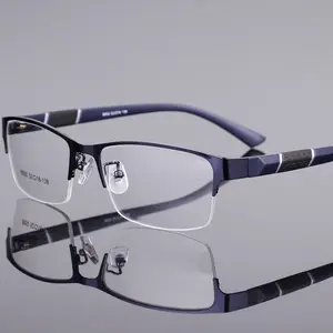 806 Fashion Name Brand Spectacle Metal Frames Optical Glasses Half Frame For Men Office