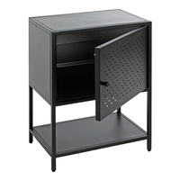 Kabinet setengah hitam logam meja dapur luar ruangan bufet kustom & Bufet