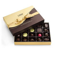 Boîte d'emballage de luxe en carton rigide pour chocolats de mariage, avec séparateurs, logo personnalisé, matériaux recyclés, qualité alimentaire, vide, pour cadeaux - Vente en gros