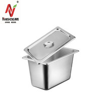 Nansheng Penjualan Langsung Gn 13 Pan 150 Gastronorm Stainless Steel Gn Food Pan Gn Pan dengan Anti Jam Dengan Tutup