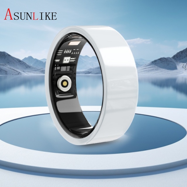 V4 2026 Women's Ceramic Smart Ring with NFC IP68 Waterproof 128+ Sport Modes Remotely Taking Picture Heart Rate Monitor Ring