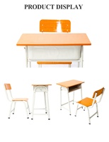 Mobilier scolaire Chaise de bureau en bois pour étudiant Table et chaise d'étude bon marché Ensemble unique bureau et chaise pour l'école primaire