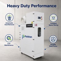 Machine de nettoyage de cartouches filtrantes industrielles, dépoussiéreur à double chambre à jet pulsé, contrôle PLC, haute efficacité