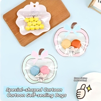 Sac d'emballage cadeau refermable en forme de pomme de dessin animé pour accessoires, collations et bonbons en gros