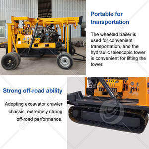 Machine de forage de puits de roche d'exploration diesel portable ORME, plate-forme de forage sur chenilles - Product Image 4