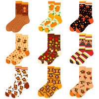 Atmosphère d'automne-hiver et de Thanksgiving, Cadeau décontracté pour femmes et hommes, Motif abstrait rayé avec dinde, Pour fêtes et intérieur, 70% Coton