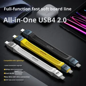 Высокоскоростной кабель USB 4.0 Type-C на Type-C с поддержкой 8K PD 240W, передачей данных 80 Гбит/с, быстрой зарядкой 5А и чипом FPC E-<span class=keywords><strong>marker</strong></span> для мобильных устройств - Product Image 6