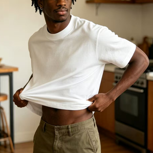 Disponibile Maglione da Uomo Oversize con Logo Personalizzato, Collo Tondo, in Poliestere French Terry, Ricamato, Nero - Product Image 2