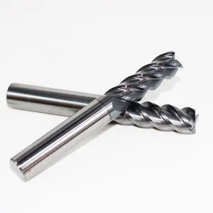 Source Factory 2mm 4mm 8mm 10mm HRC65 CNC Square endmill carbide 4 Flute Flat cnc cutter for Steel
