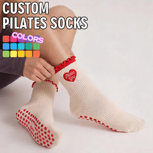 Chaussettes antidérapantes BiLu Reformer Pilates pour femmes, chaussettes de yoga pour l'entraînement en studio de fitness - Product Image 3