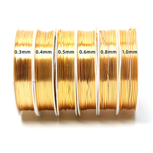 Filo di Rame Placcato Oro 18K 0,3-1mm per Gioielli Fai-da-Te, Catene Metalliche Intrecciate a Mano Marca MENGXUN - Product Image 4