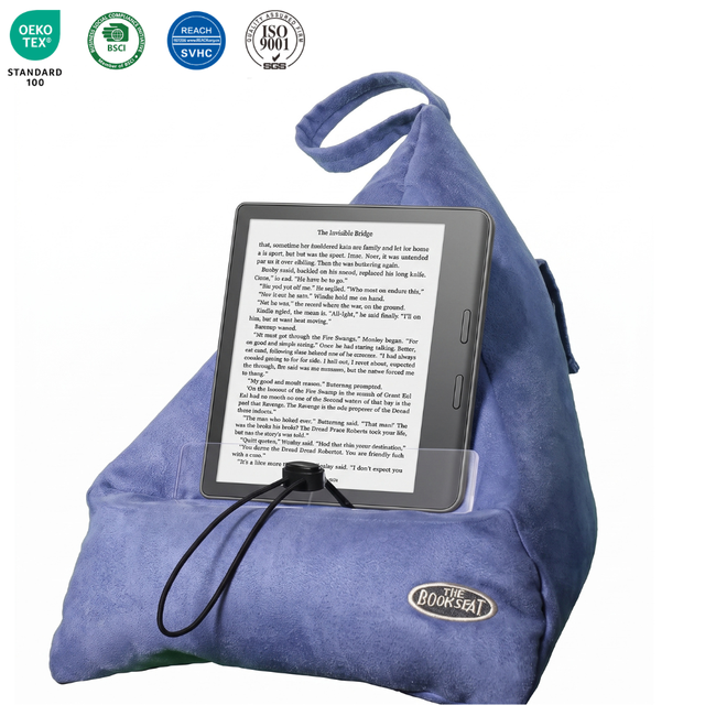 Triangle Portable Functional Pillow for Reading Custom Logo Phone Stand for Booklovers Tablet Ipad Holder Reading Pillow