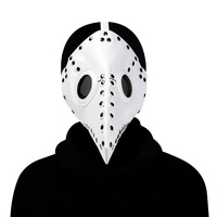 Masque d'oiseau de la peste pour Halloween et Noël, pour hommes et femmes, cosplay anime, masque intégral effrayant et amusant pour les fêtes, en cuir PU de haute qualité