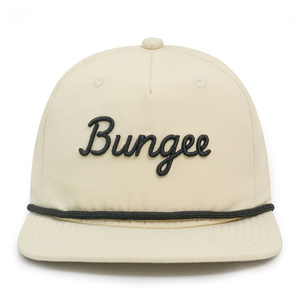 Casquette Snapback Veracap HS24 personnalisée avec broderie 3D, en sergé de polyester non structuré, 5 panneaux, avec cordon - Product Image 4