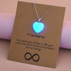 Offre Spéciale lumineux creux flèche goutte collier pierre naturelle lune pendentif collier pour femmes et filles