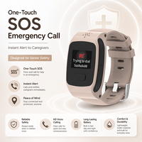 Reloj Inteligente con GPS para Personas Mayores, Red 4G Completa, Llamada de Emergencia SOS, Resistente al Agua IP67, Monitor de Frecuencia Cardíaca y Presión Arterial