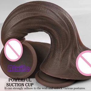 Dildo noir avec texture réaliste, dildos pour femmes, stimulateur anal avec ventouse puissante pour une utilisation mains libres - Product Image 4